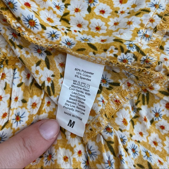 Boho Yellow Ruffled Mini Skirt - Picture 4 of 5